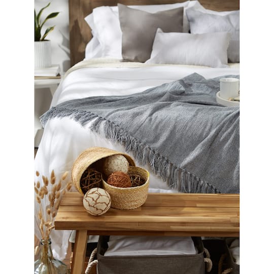 DII® Soft Denim Blue Chenille Throw